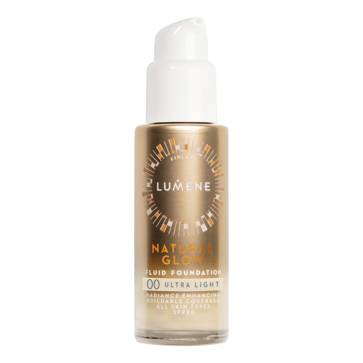 Lumene Natural Glow podkład rozświetlający natural glow 00 ultra light SPF20, 30 ml