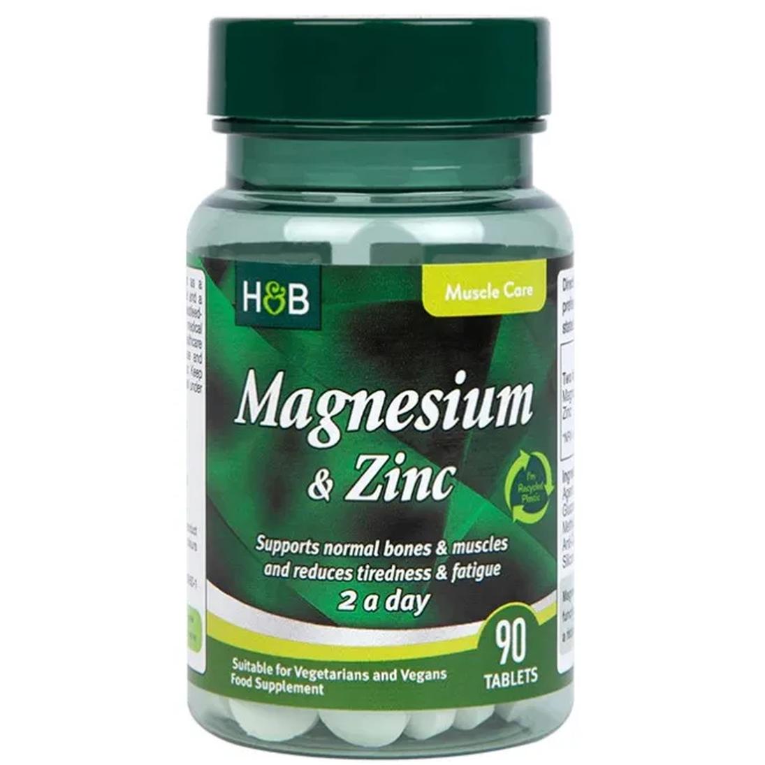 Holland & Barrett suplement diety magnez + cynk, 90 tabl./1 opak.