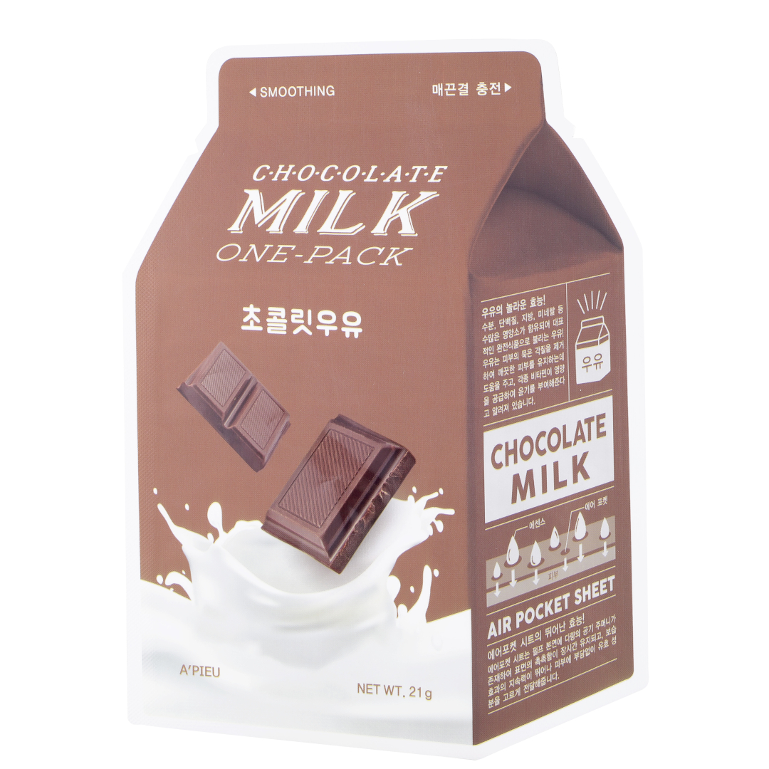 A'Pieu Milk wygładzająca maska w płachcie z ekstraktem z kakao do twarzy, 21 g