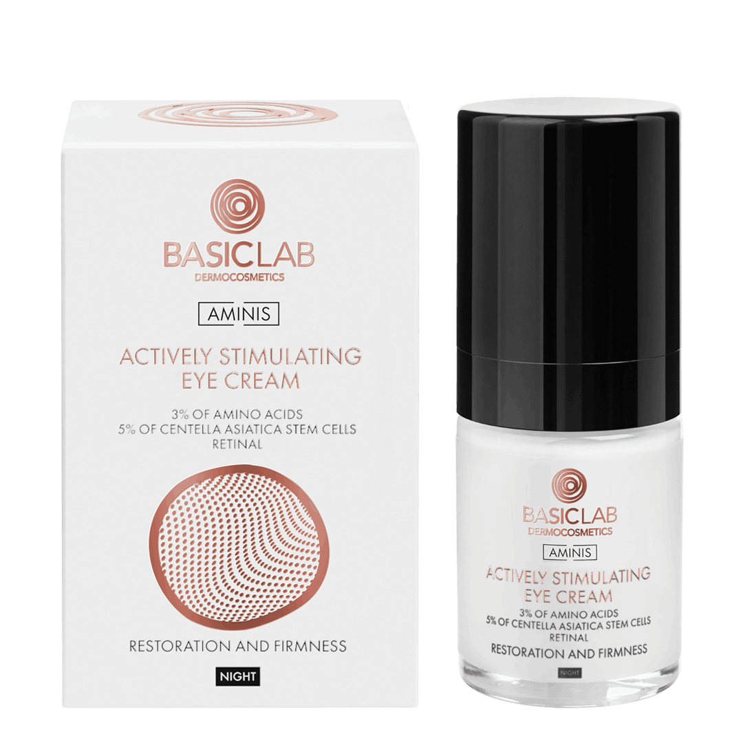 Basiclab Aminis krem aktywnie stymulujący pod oczy i na powieki, 18 ml