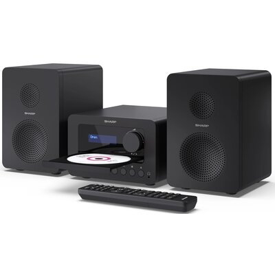 Wieża SHARP XL-B514 BK Czarna, Odtw.CD/-R/-RW/MP3, Blutooth, Tuner FM, Wejście AUX, Wyłącznik czasowy, Korektor dźwięku
