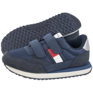 Buty Sportowe Tommy Hilfiger Flag Low Cut Velcro Sneaker T1B9-33127-0316 800 Blue