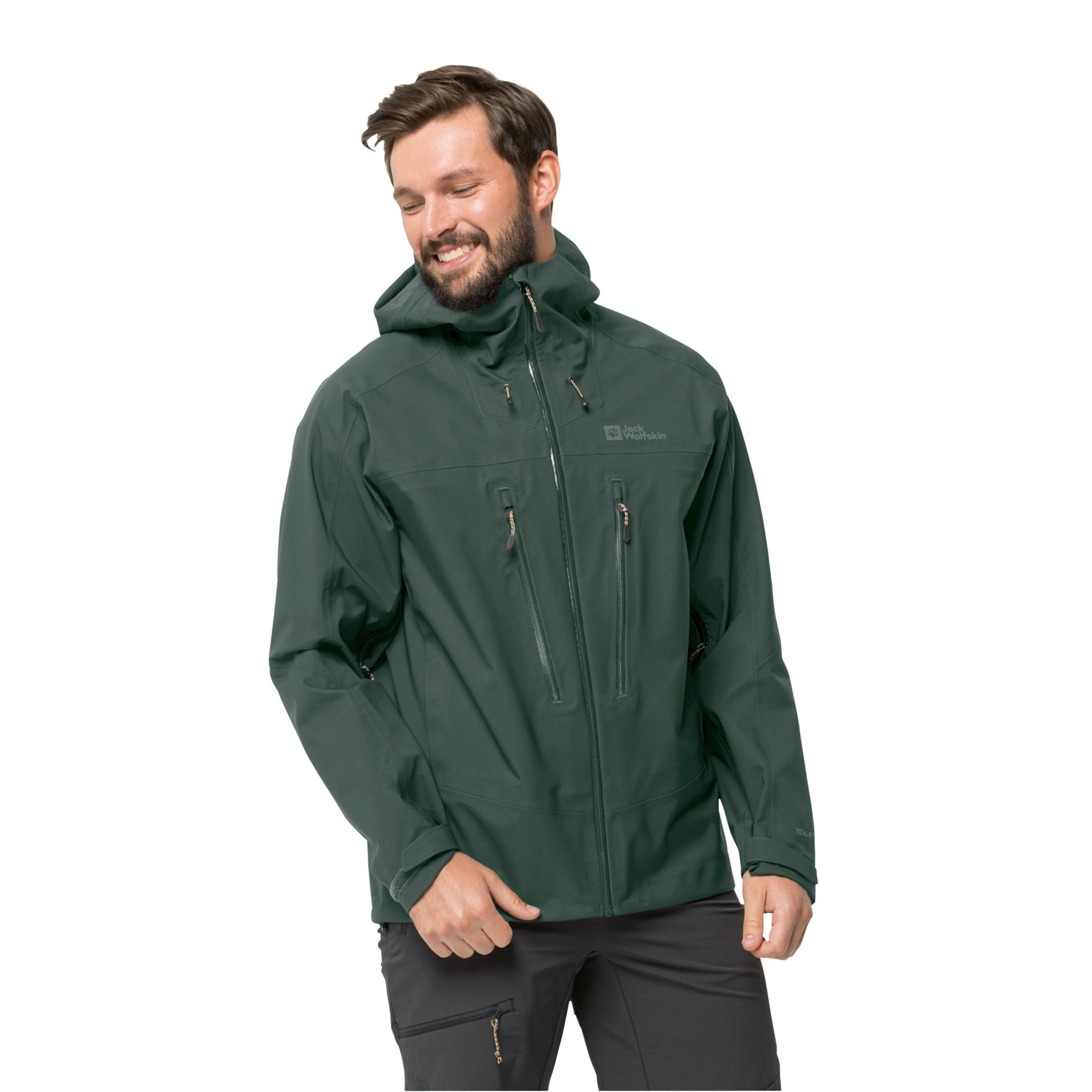 Męska kurtka Jack Wolfskin KAMMWEG 3L JKT M black olive - XXL