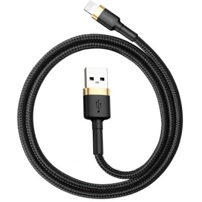 Kabel USB - Lightning BASEUS Cafule 2 m Czarno-złoty