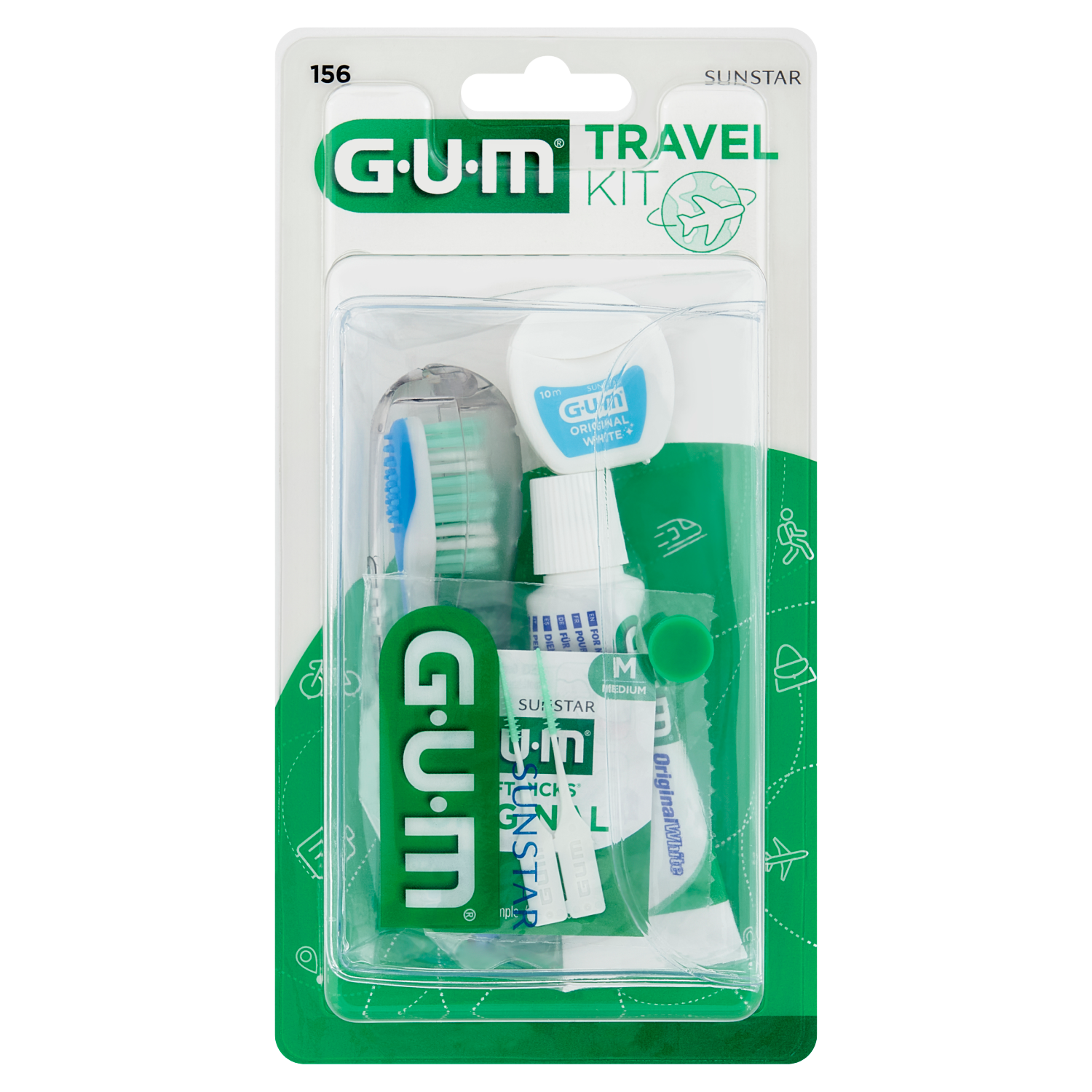 Gum Travel zestaw podróżny do mycia zębów, 1 zest.