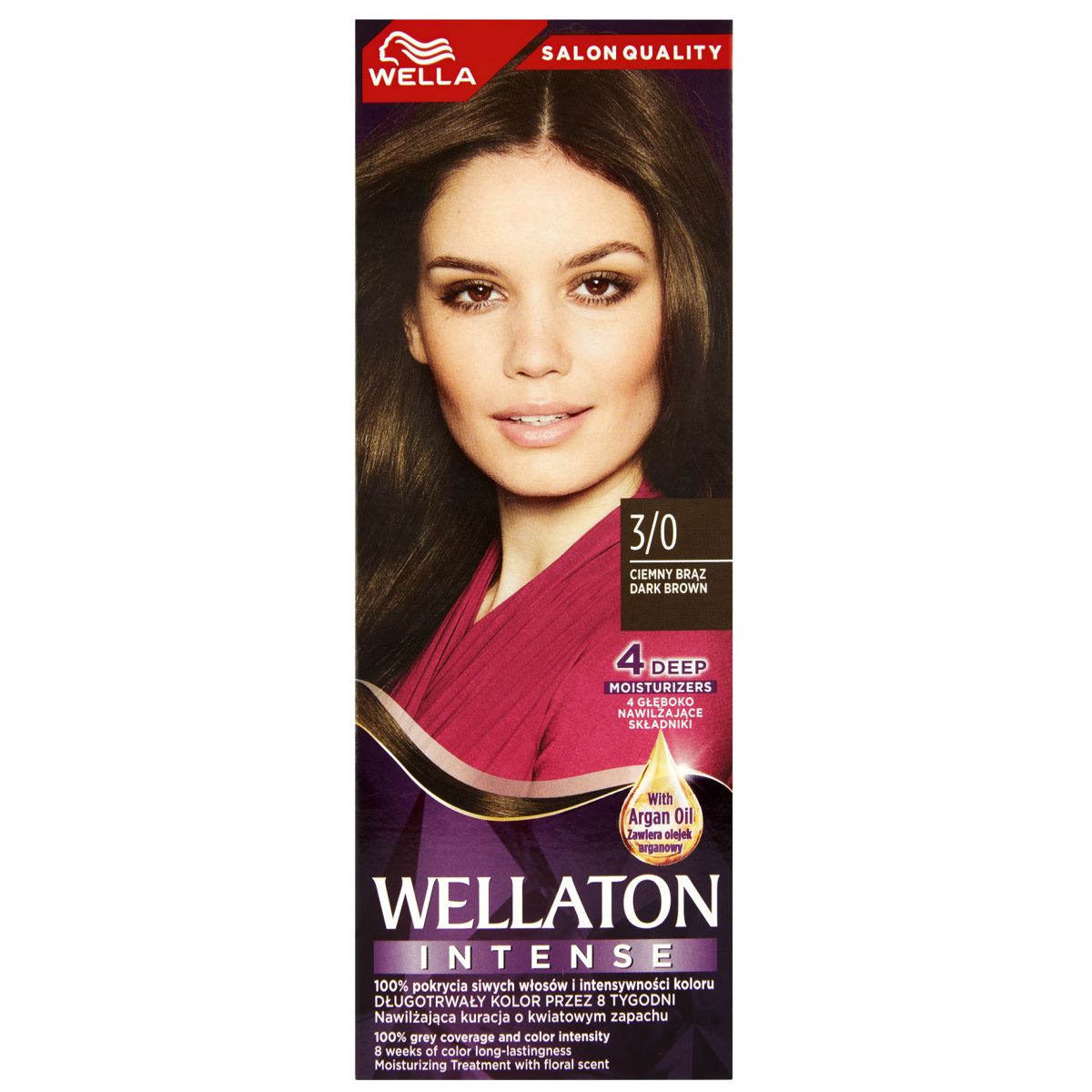Wella Wellaton Intense farba do włosów 3/0 ciemny brąz, 1 opak.