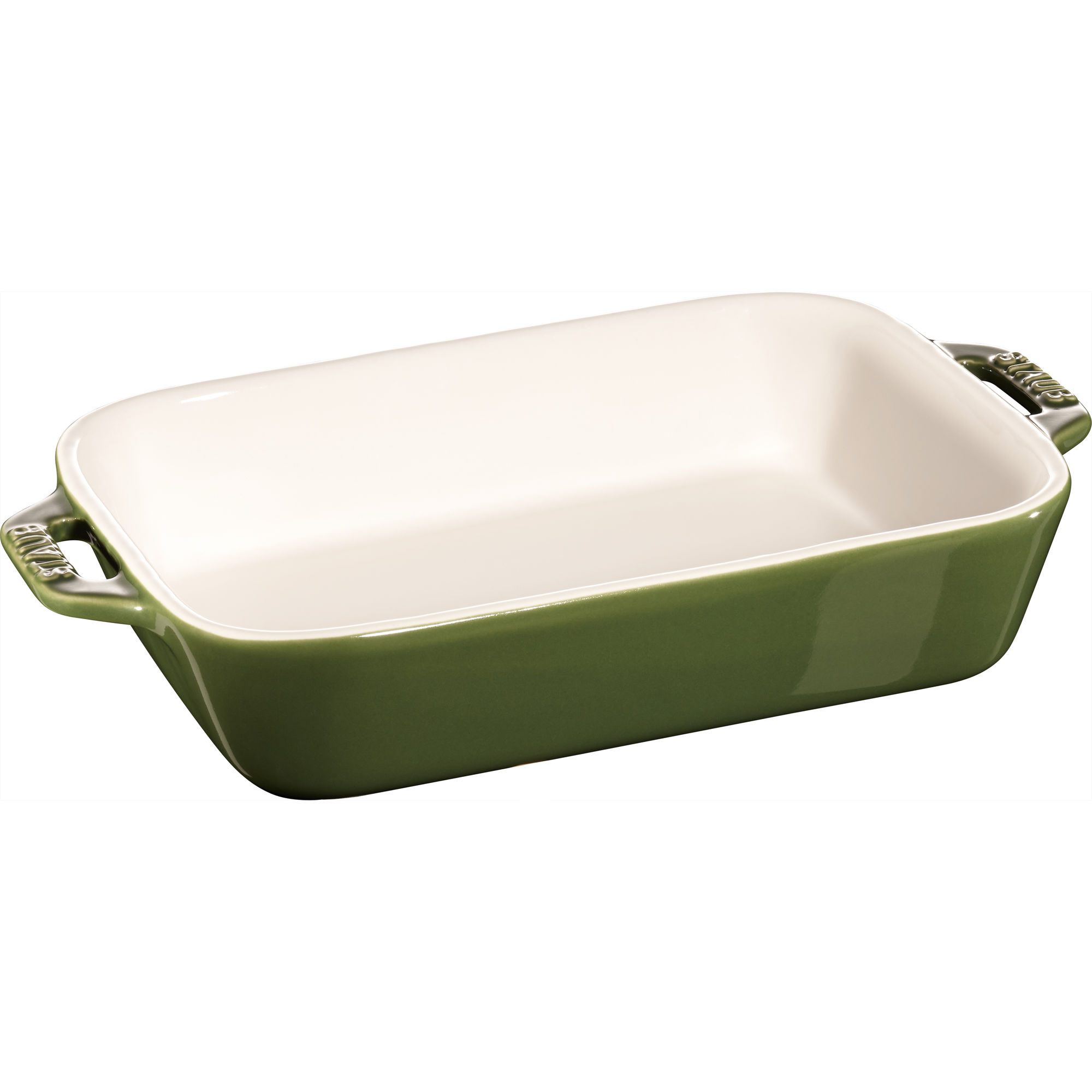 Staub - Prostokątny półmisek ceramiczny Cooking 1,1 L zielony