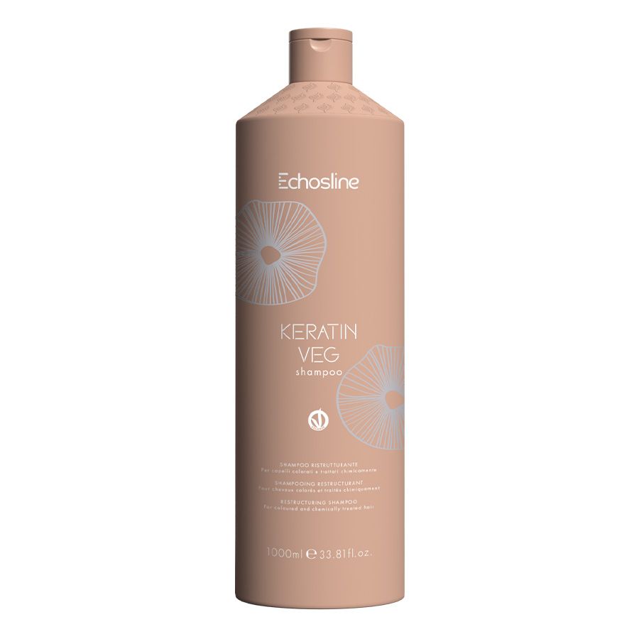 Echosline Keratin Veg regenerujący szampon do włosów, 1000 ml