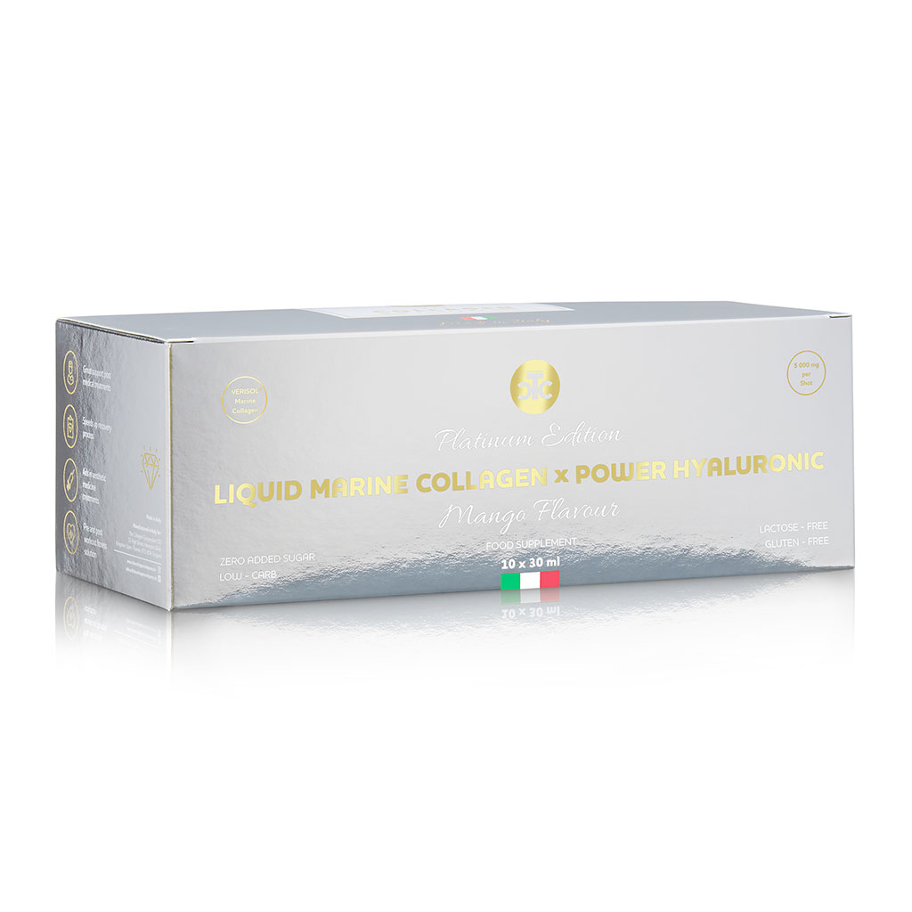 The Collagen Company płynny kolagen morski z kwasem hialuronowym o smaku mango, 10x30 ml