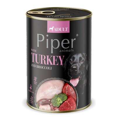 Karma dla psa PIPER Z indykiem i brokułem 400 g