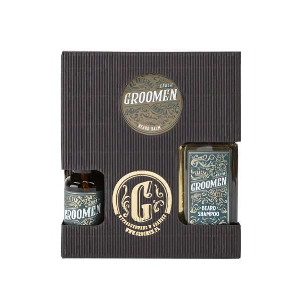 Groomen Earth zestaw do brody: olejek, 50 ml + balsam, 50 g + szampon, 150 ml
