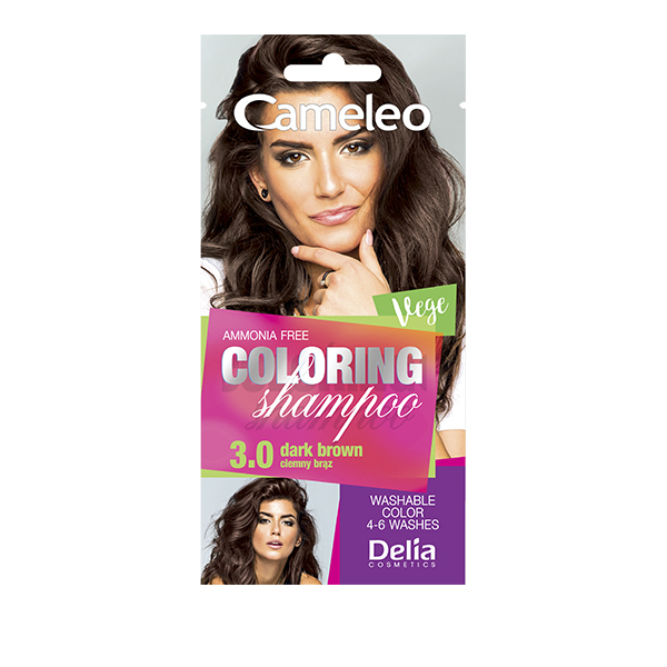 Delia Cameleo Coloring Shampoo szampon koloryzujący do włosów 3.0 ciemny brąz, 40 ml