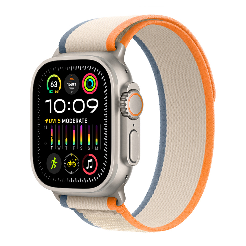 Apple 49mm Orange/Beige Trail Loop - S/M