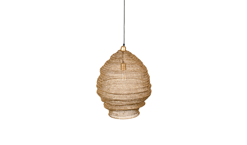 White Label Living - Lampa wisząca LENA L mosiężna