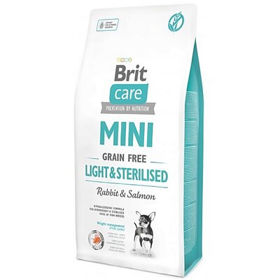 Karma dla psa BRIT Care Mini Light & Sterilised Królik z łososiem 2 kg