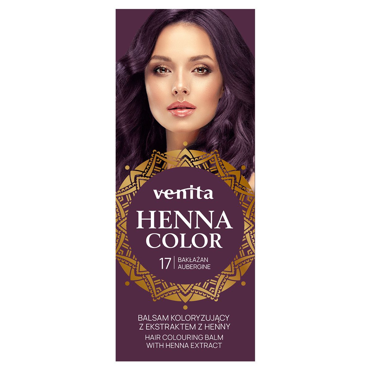 Venita Henna Color balsam koloryzujący do włosów 17 bakłażan, 75 ml