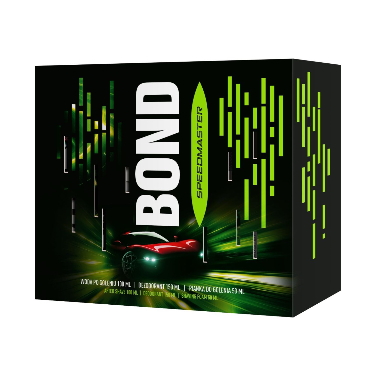 Bond Speedmaster zestaw: woda po goleniu, 100 ml + dezodorant w sprayu męski, 150 ml + pianka do golenia, 50 ml