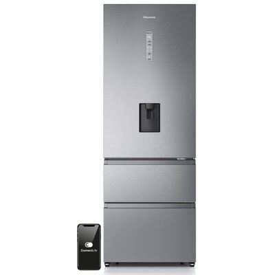 Lodówka HISENSE RT641N4WIE1 3D SkyLine  No frost 200cm Szara Wi-Fi ConnectLife Metal Tech Cooling
