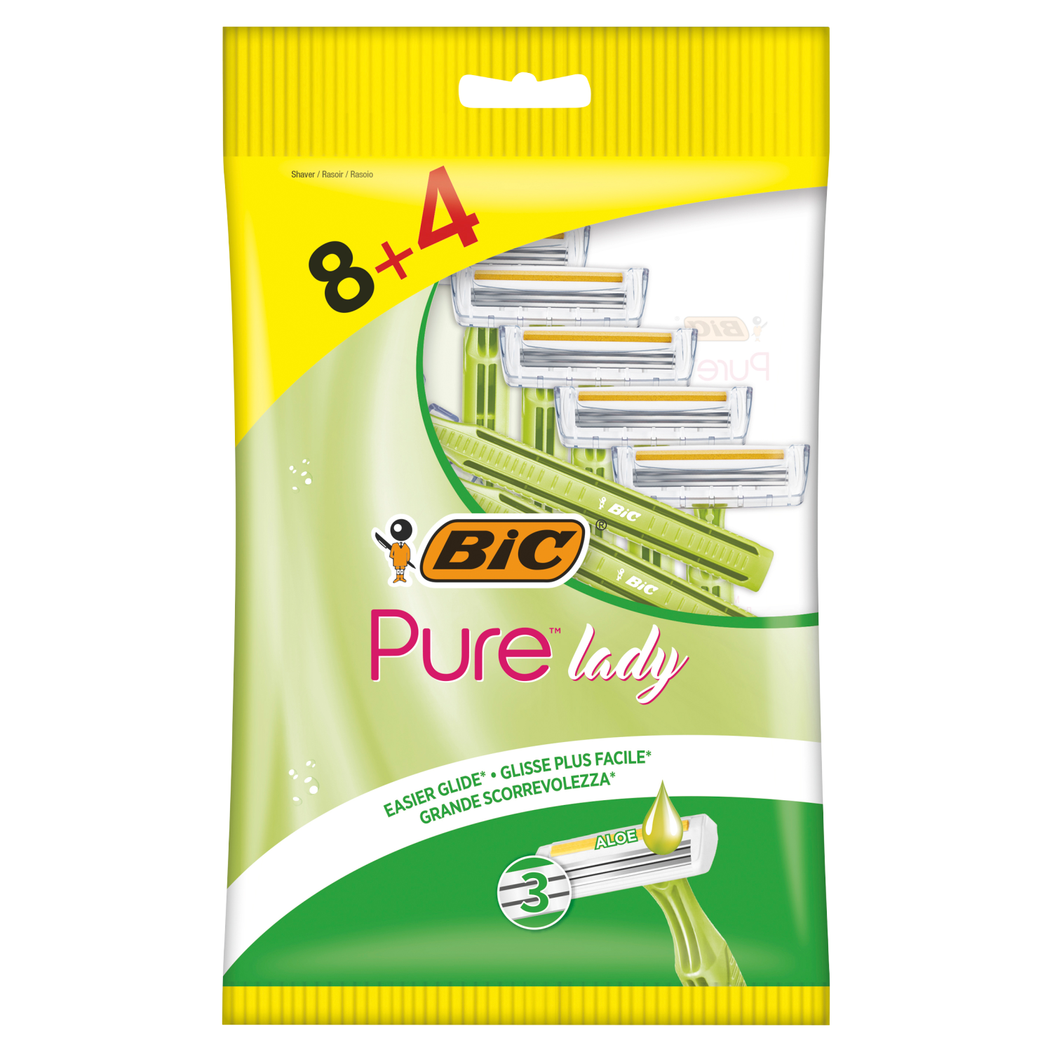 BIC Pure3 Pouch maszynki do golenia, 12 szt./1 opak.