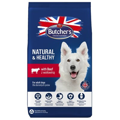 Karma dla psa BUTCHER'S Natural & Healthy Wołowina 15 kg