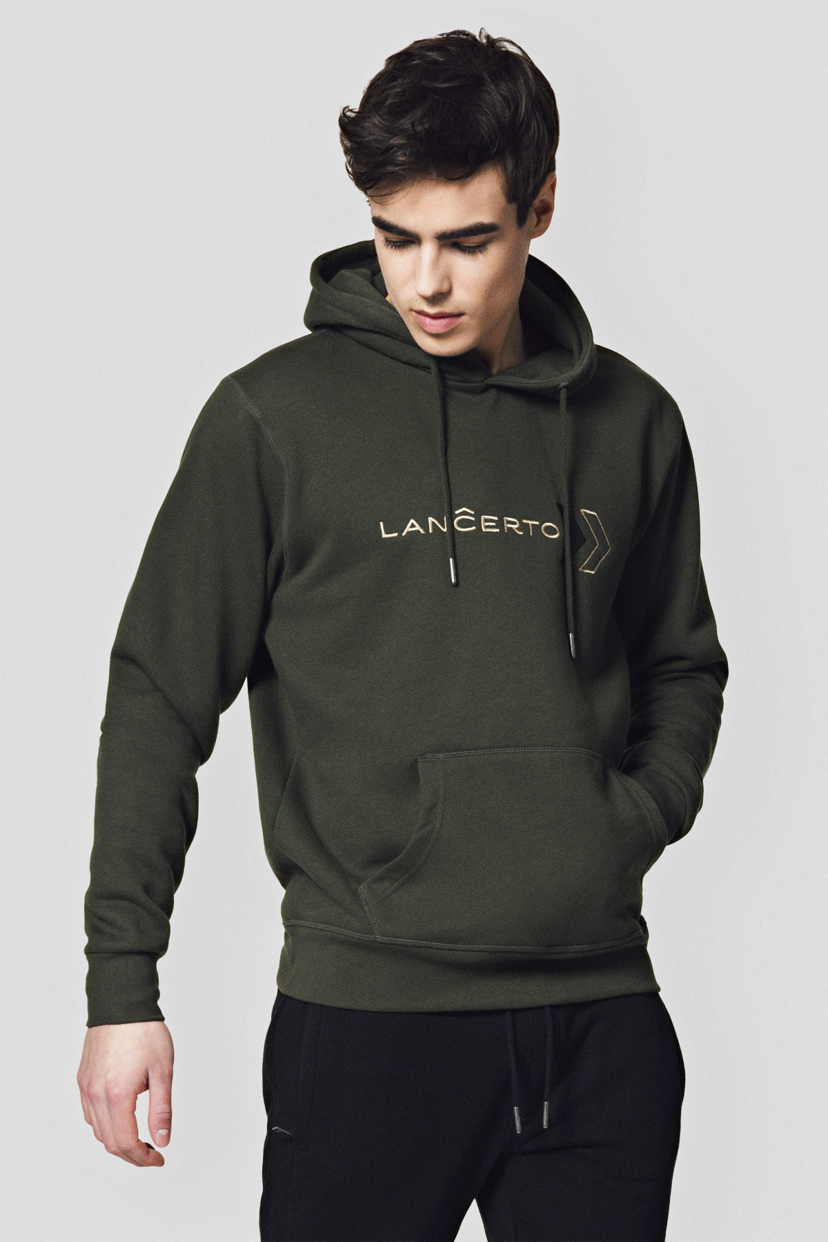 Lancerto Bluza Zielona Bawełniana z Kapturem Laney