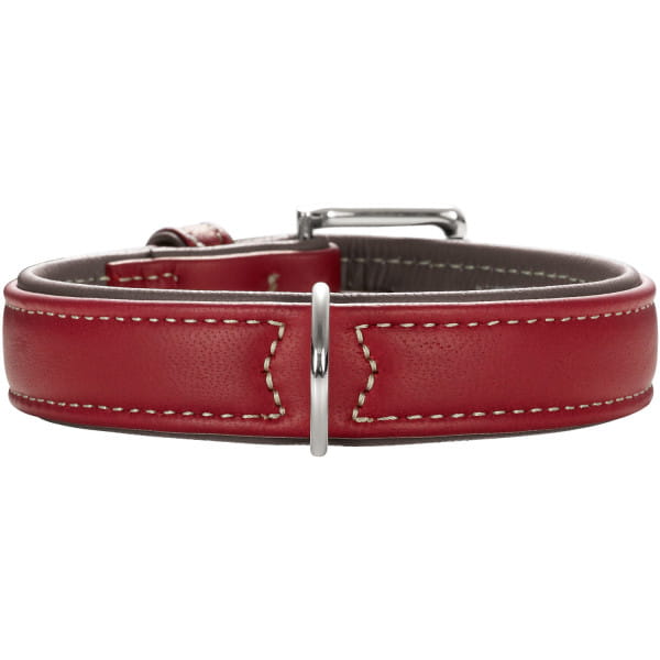 Hunter Obroża dla psa Canadian ze skóry łosia chili/mokka