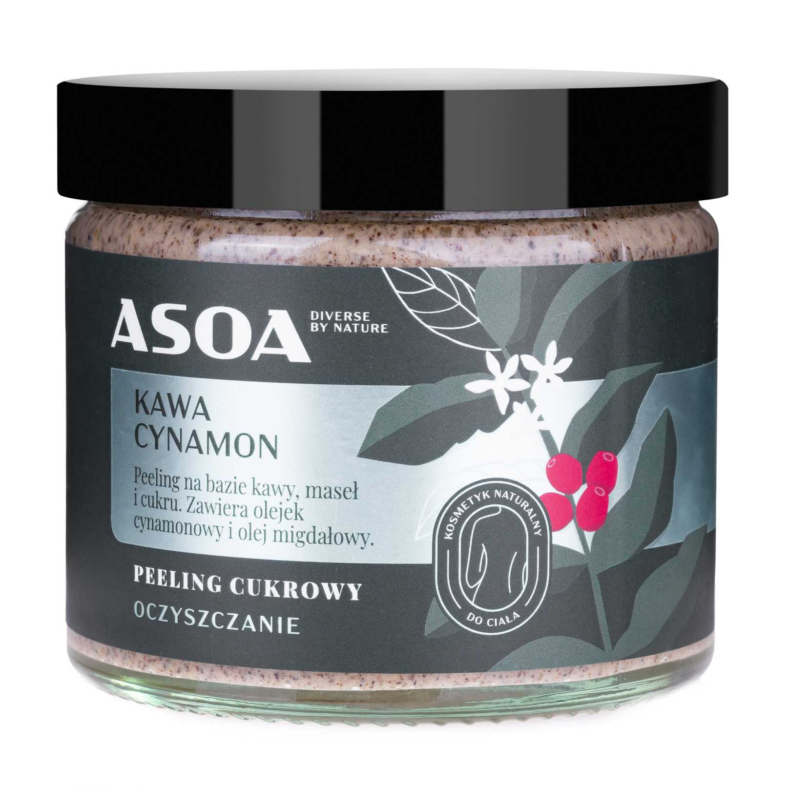 Asoa peeling do ciała kawa i cynamon, 250 ml