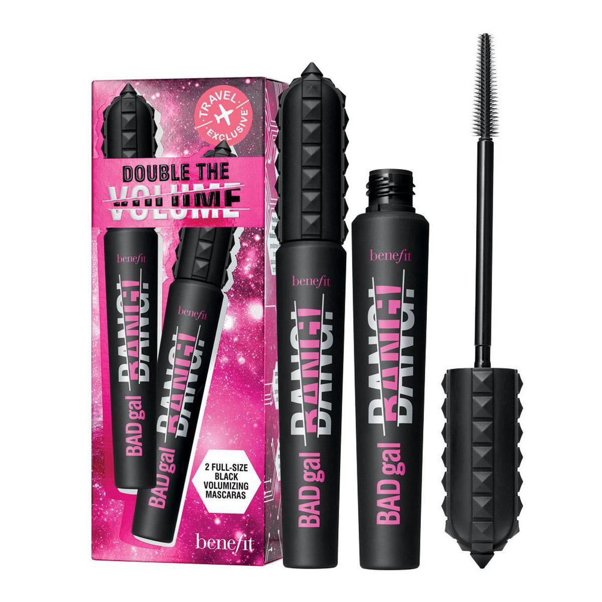 Benefit Double The Volume Travel Set Double The Volume Travel Set zestaw pogrubiający tusz do rzęs Black 2x8.5g