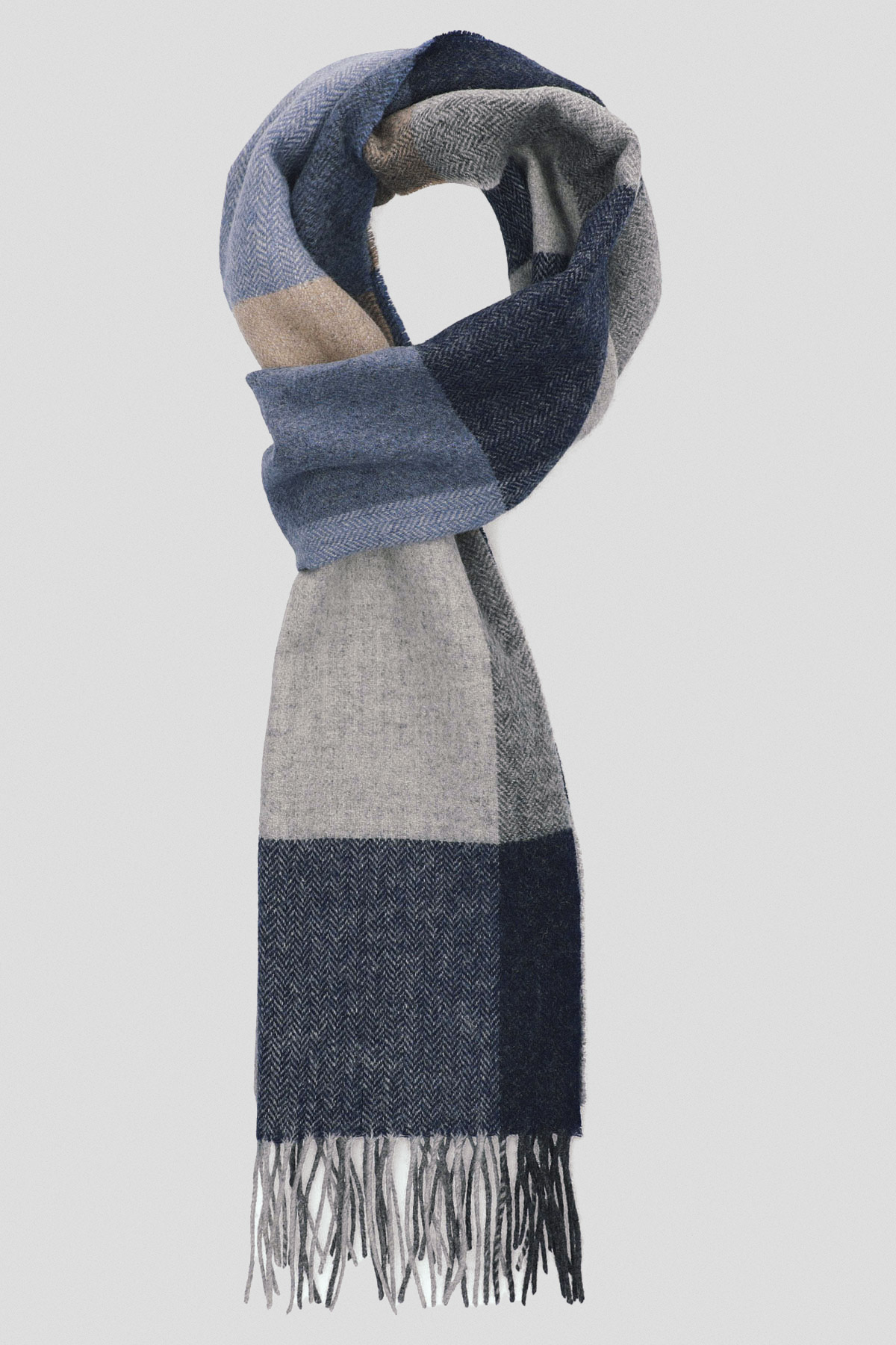 Lancerto Szal Wełniany Mixkolor w Kratę