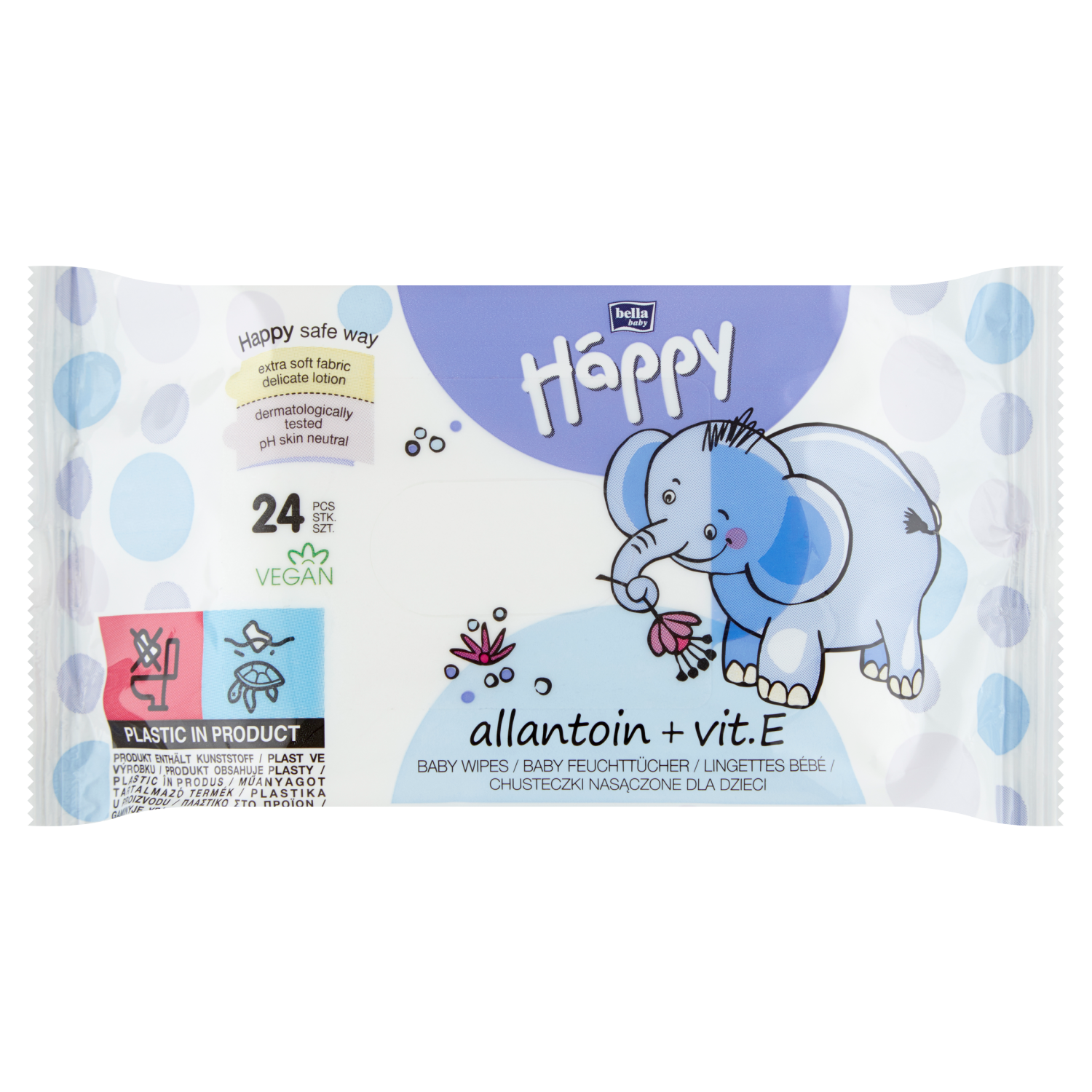 Bella Baby Happy Allantoin + Vit. chusteczki nasączone dla dzieci, 24 szt./1 opak.