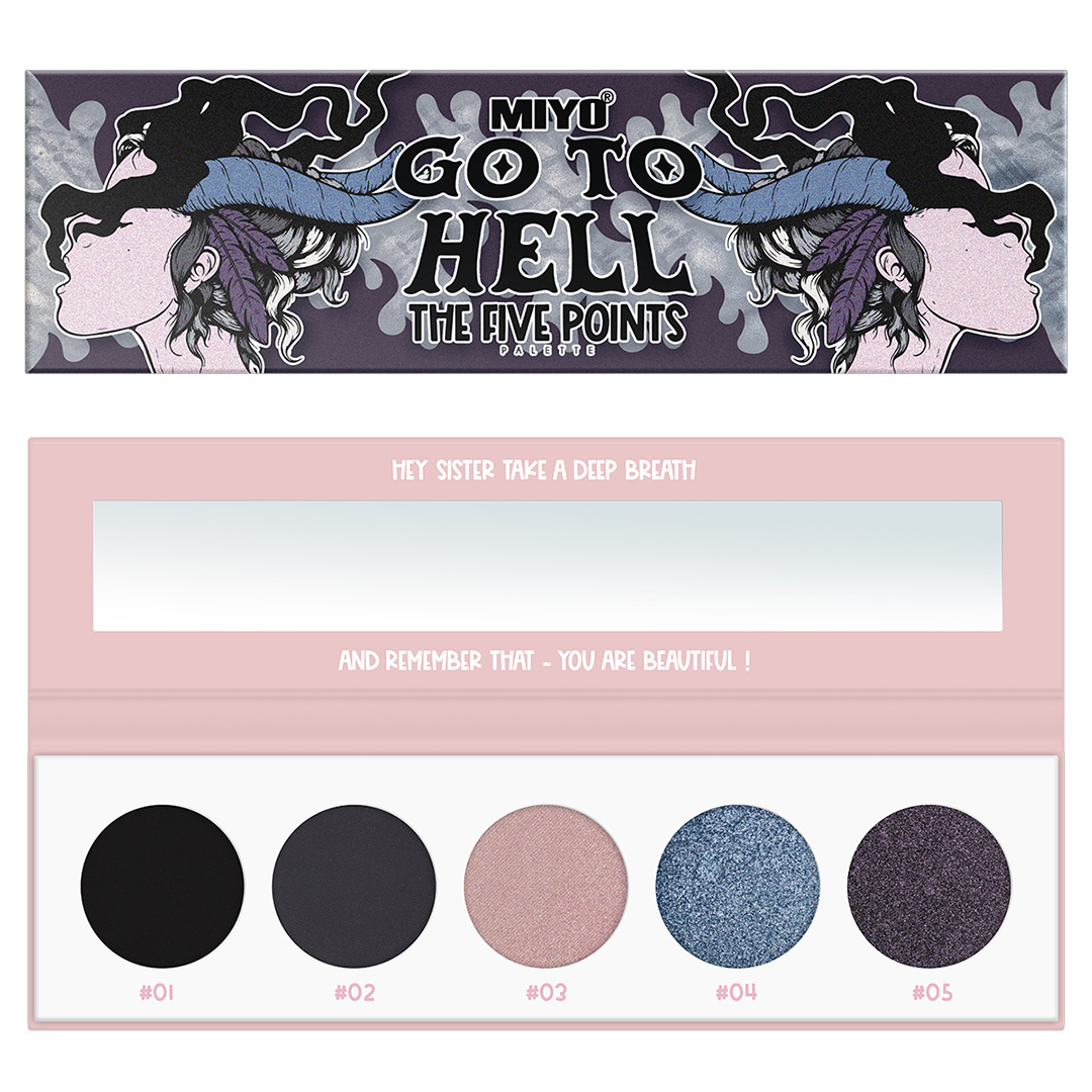 MIYO Five Points Palette paleta cieni do powiek Five Points Go To Hell no 13, 6,5 g