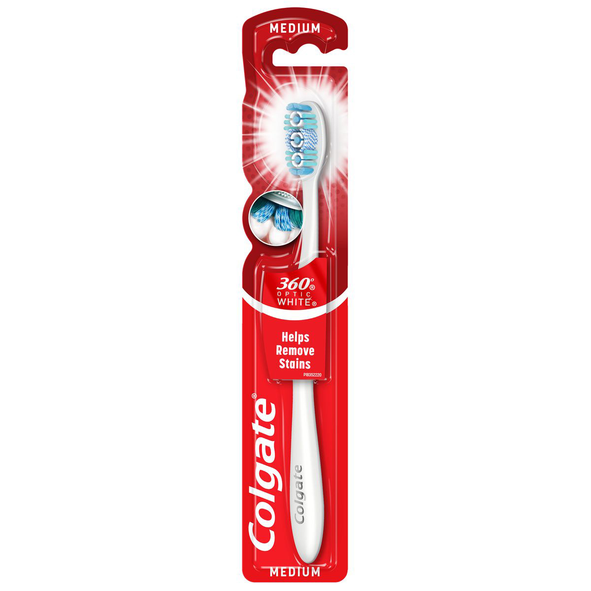 Colgate 360° Max White One szczoteczka do mycia zębów średnia, 1 szt.