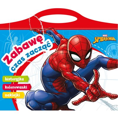 Książka z naklejkami Marvel Spider-Man Zabawę czas zacząć (miękka okładka)