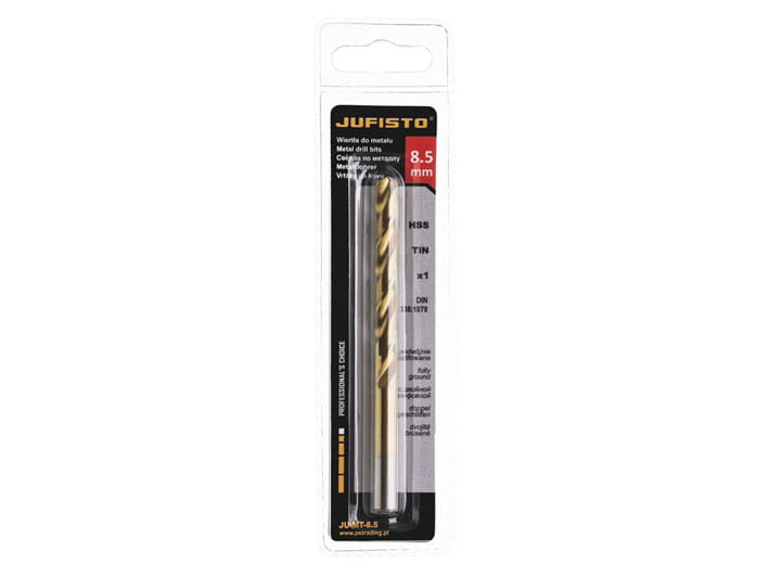 Wiertło do metalu HSS-G TIN 8,5 x 75 mm (1 szt.) JUFISTO