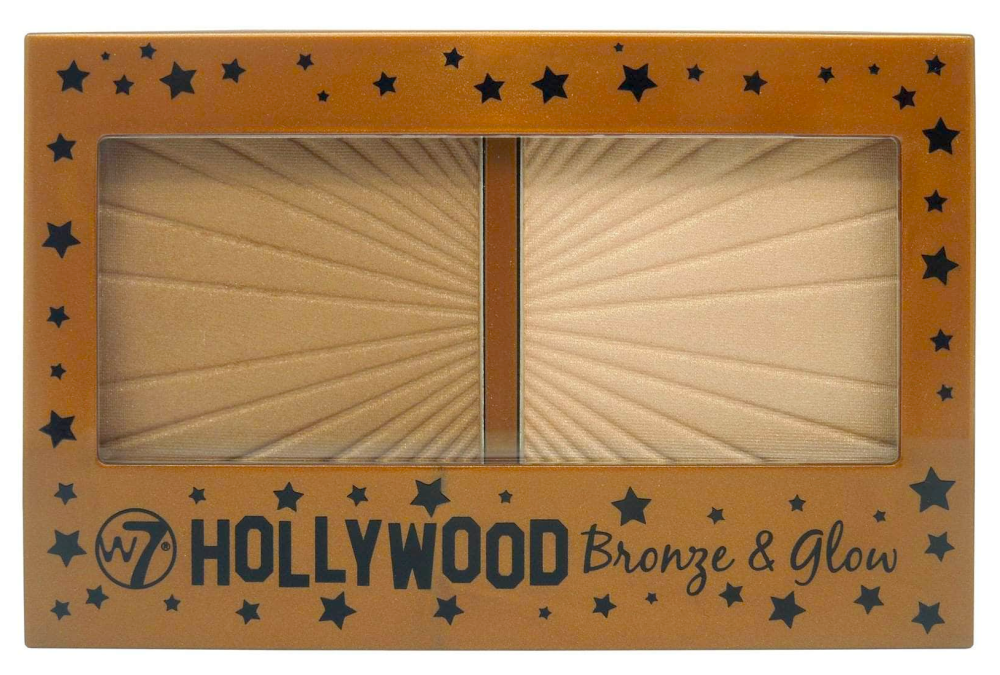 W7 Hollywood Bronze&Glow paleta do konturowania twarzy, 13 g