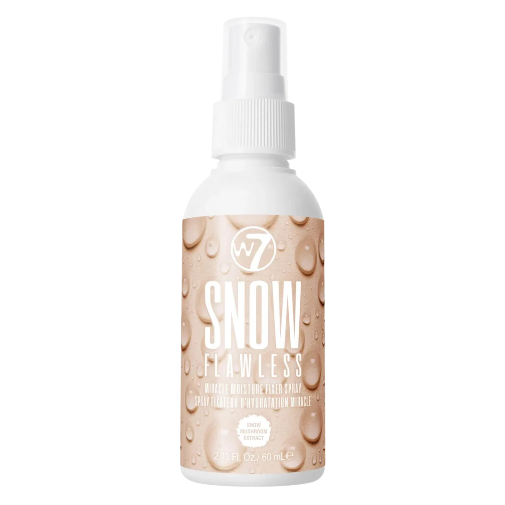 W7 Snow Flawless nawilżająca mgiełka utrwalająca makijaż, 60 ml