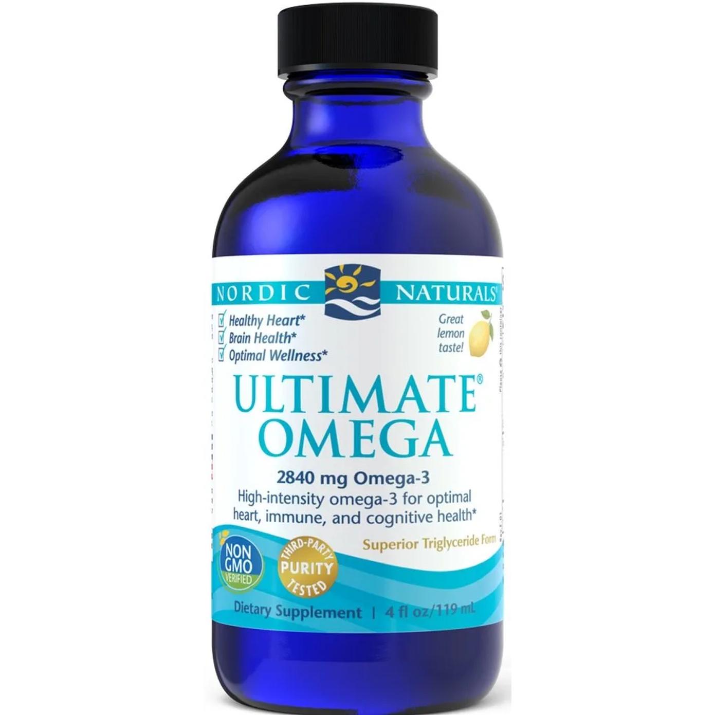 Nordic Naturals Ultimate Omega suplement diety, 2840mg, Cytrynowy, 119 ml