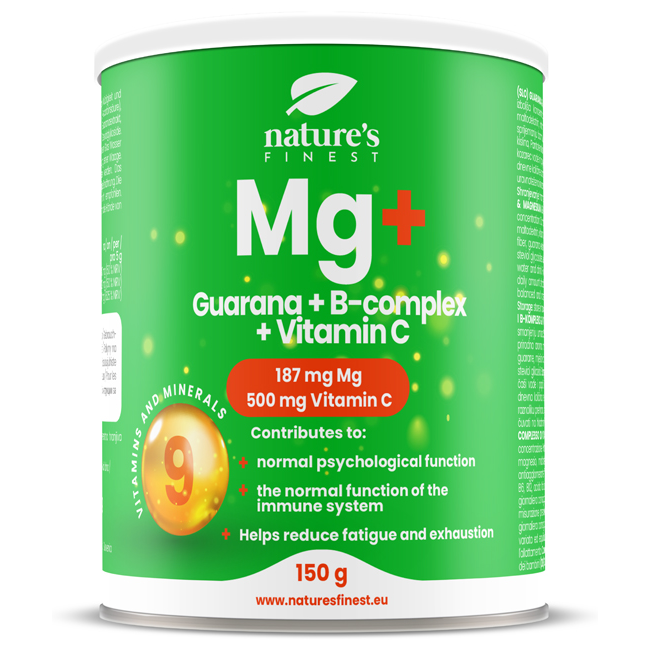 Nature's Finest Guarana+Mg+B-Complex+Vit.C suplement diety, 150 g
