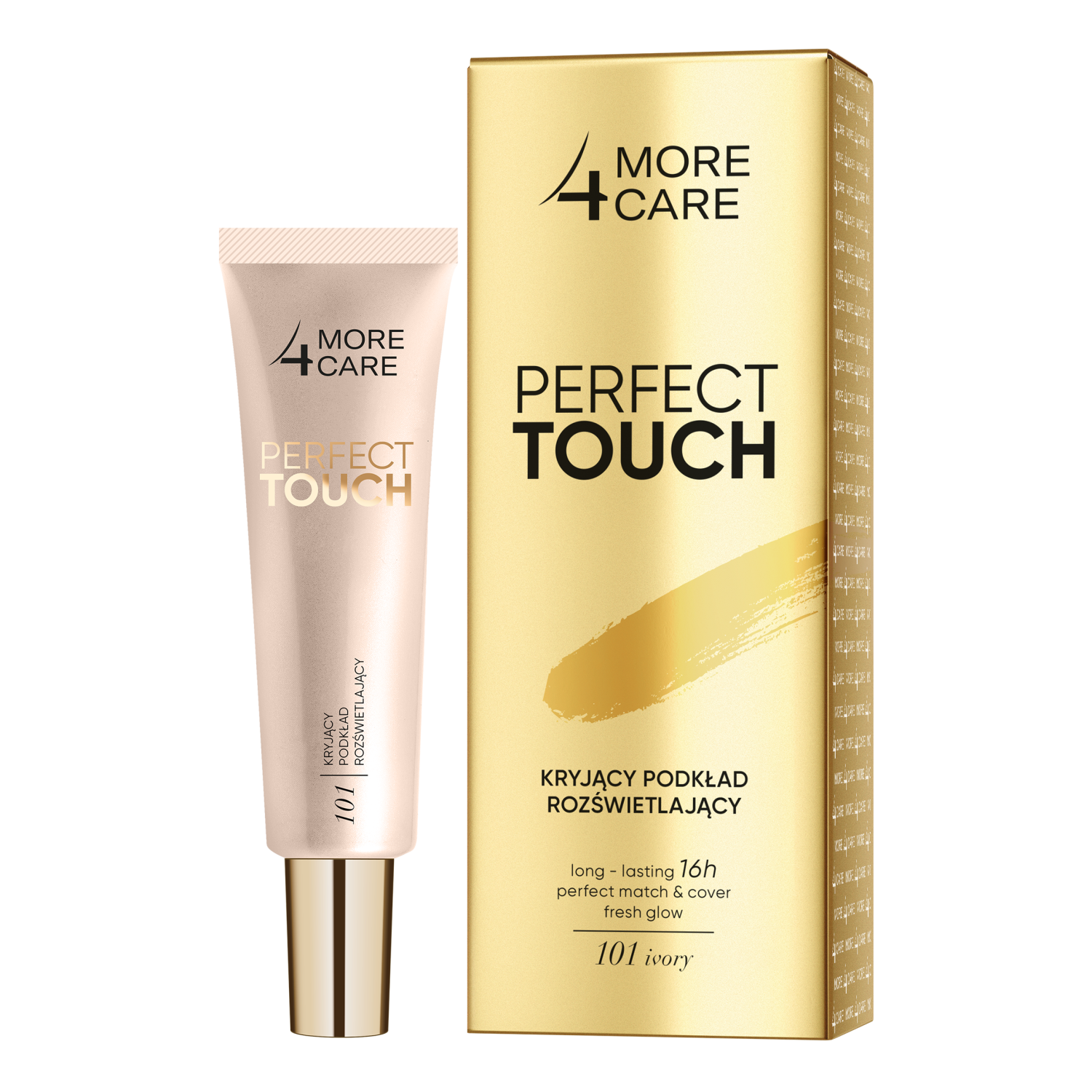 More4care Podkład Kryjący, Rozświetlający, 101 Ivor, 30 Ml