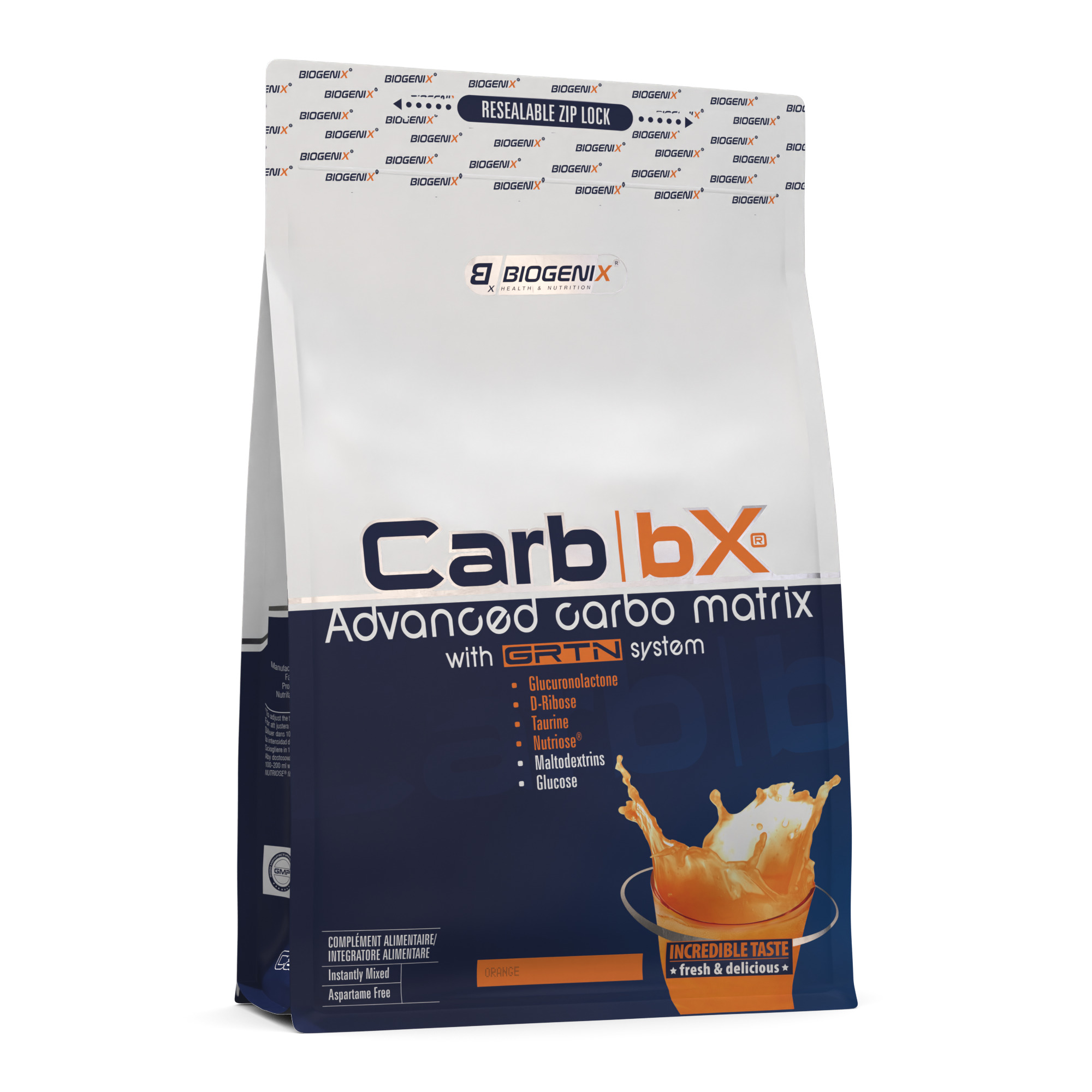 Biogenix Carb bX odżywka węglowodanowa o smaku pomarańczowym, 1000 g