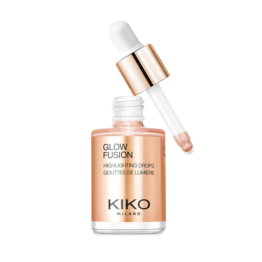 Kiko Milano Glow Fusion metaliczny rozświetlacz do twarzy w płynie 02 Sweet Dreams, 10 ml