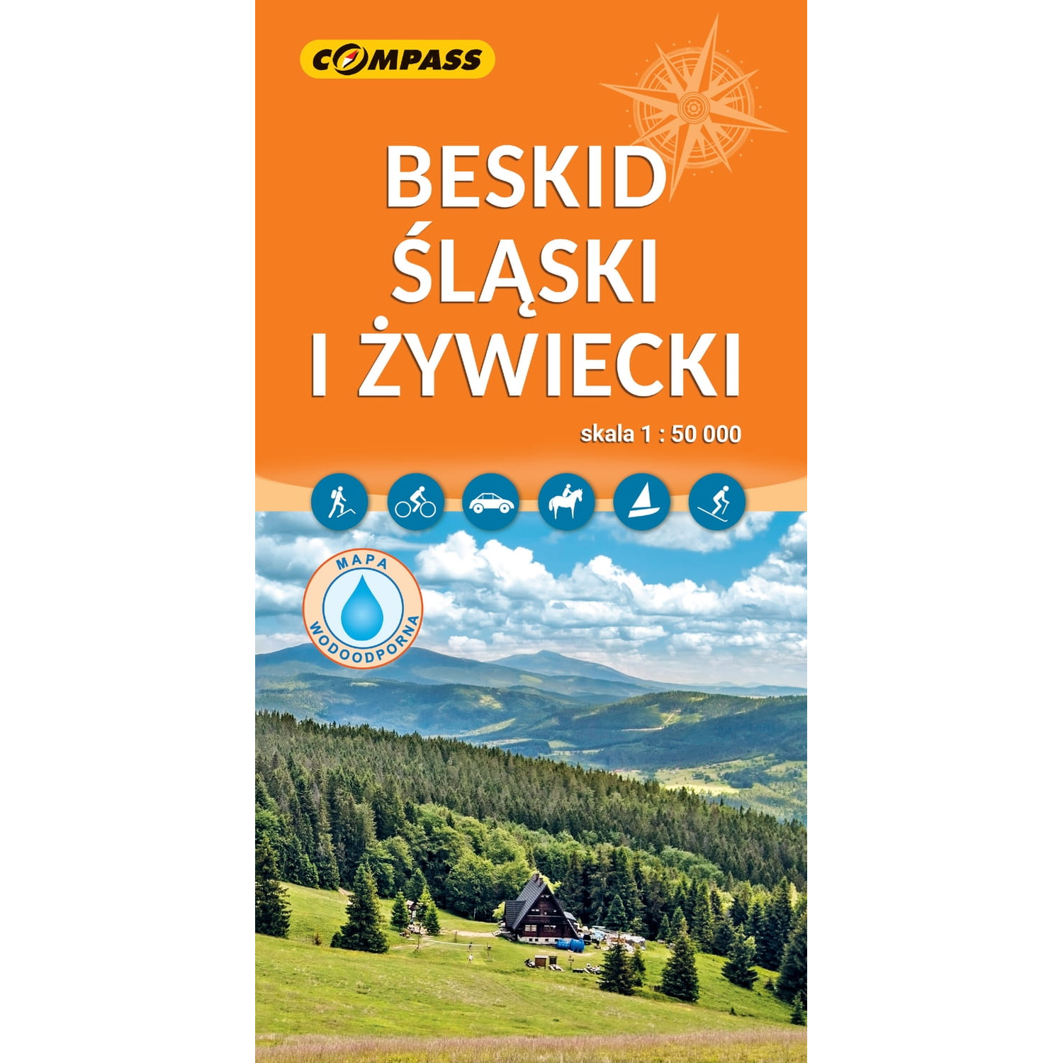 Mapa turystyczna Compass Beskid Śląski i Żywiecki 1:50 000 laminowana - ONE SIZE