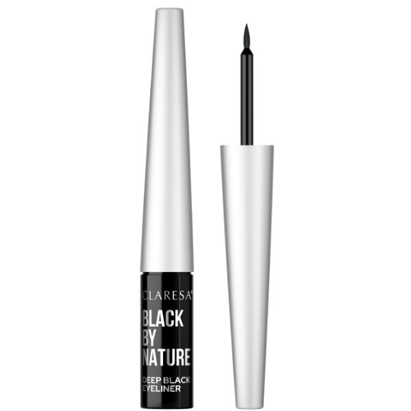 Claresa BLACK BY NATURE EYELINER superczarny eyeliner w płynie, 4 g