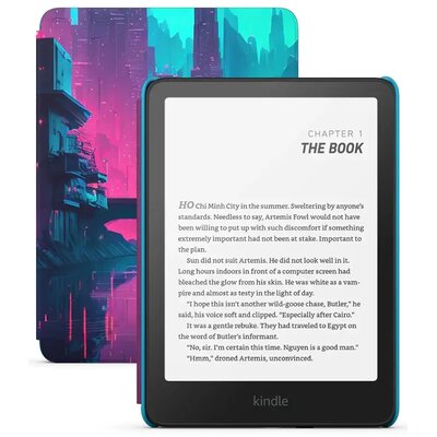 Czytnik e-booków AMAZON Kindle Paperwhite Kids Cyber City 7", Podświetlany ekran, Wi-Fi, Bez reklam Wielokolorowy