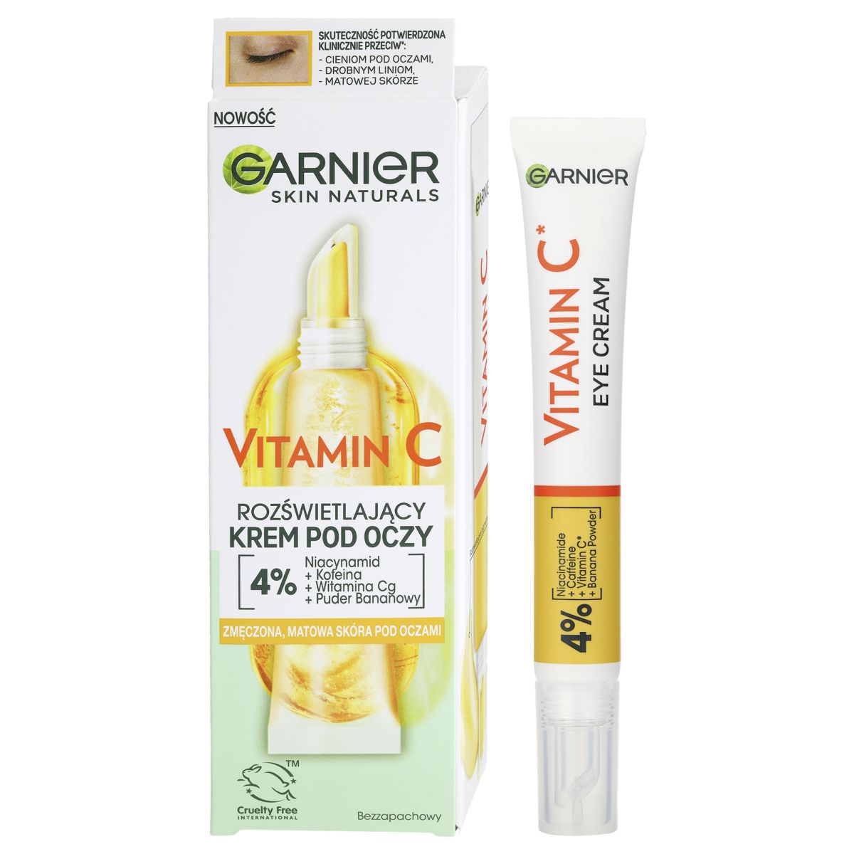Garnier Vitamin C rozświetlający krem pod oczy, 15 ml