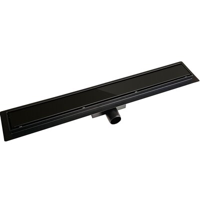 Odpływ liniowy BRAVAT Black Glass Steel Drain