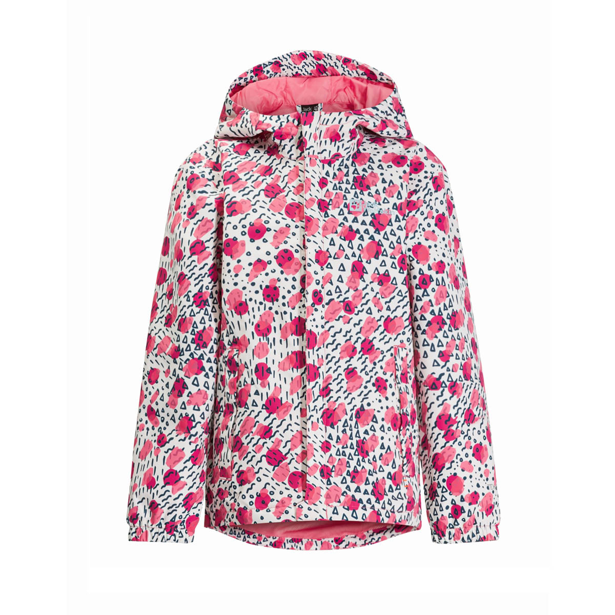 Kurtka dziecięca Jack Wolfskin  VILLI 2L PRINT JACKET K pink lemonade all over - 140