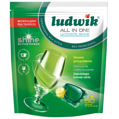 Kapsułki do zmywarek LUDWIK All In One Ultimate Shine - 50 szt.