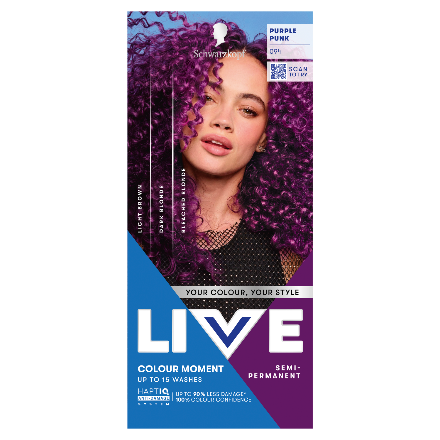 Live Ultra Brights farba do włosów purple punk 094, 1 opak.