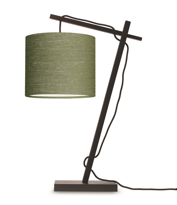 Good&Mojo - Lampa biurkowa czarna ANDES (leśna zielona)